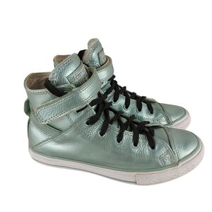 Converse Chuck Taylor Leather All Star Brea Hi Metallic Glacier Little Kid